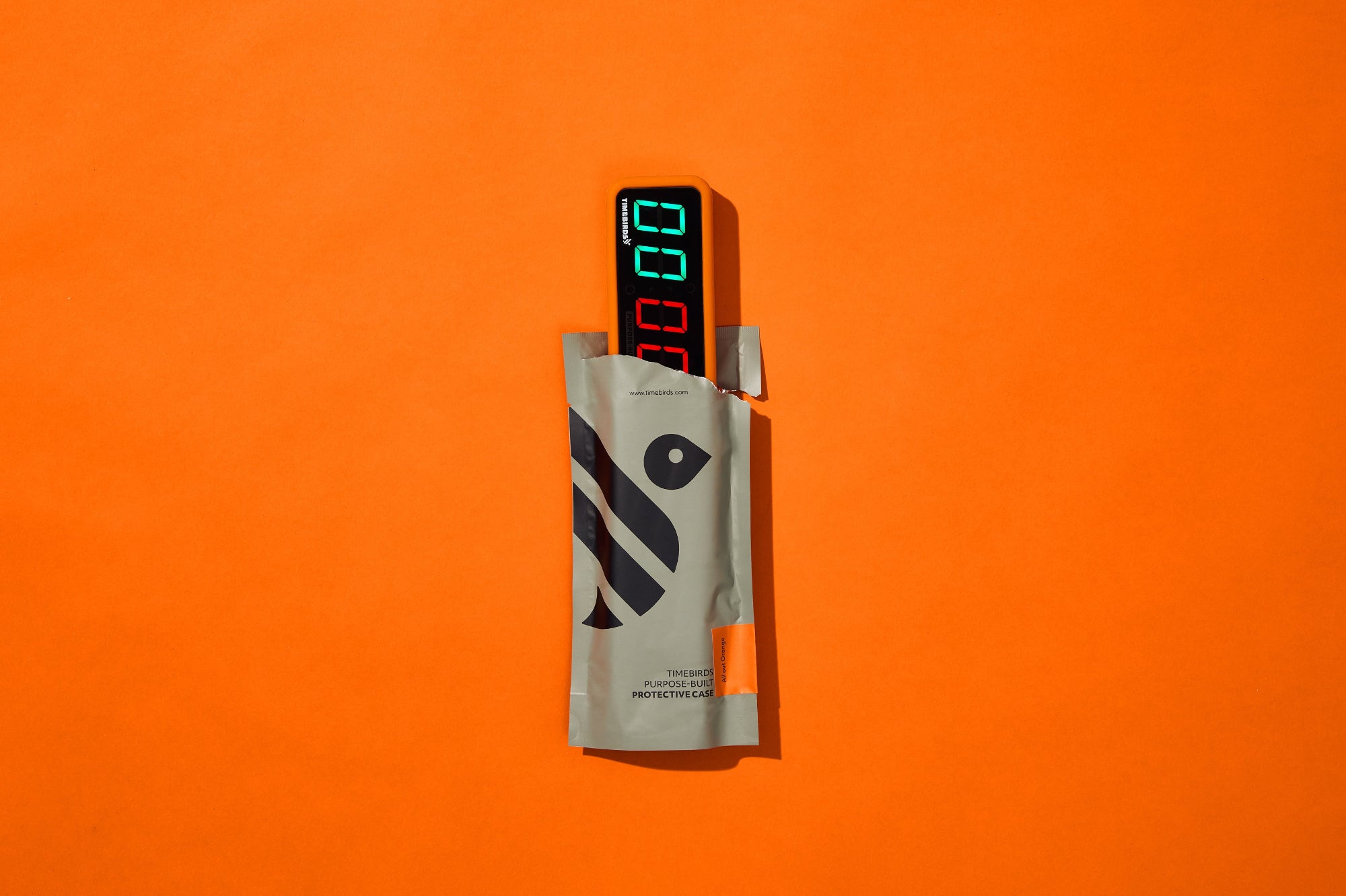 Timebirds silicone protective case for workout timers in All out Orange - view 3